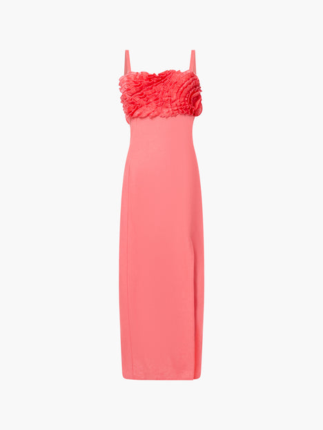 Ariette Ruffled Bust Midi Dress