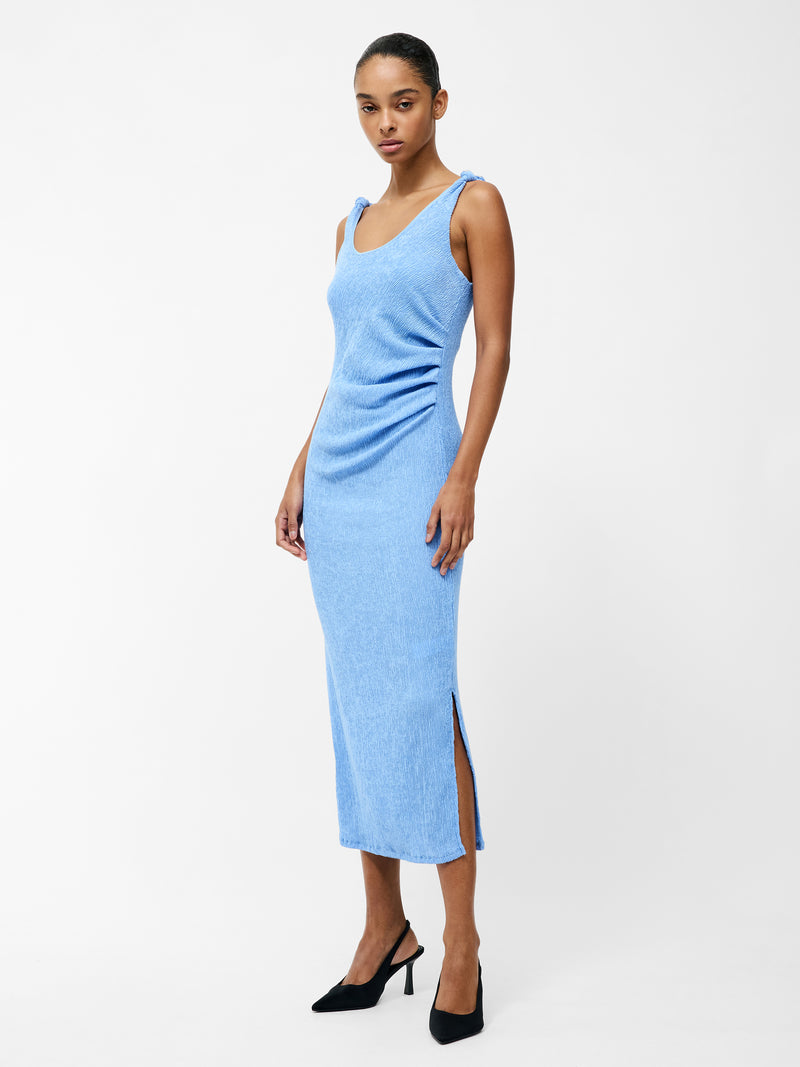 Trixie Textured Knot Strap Midi Dress