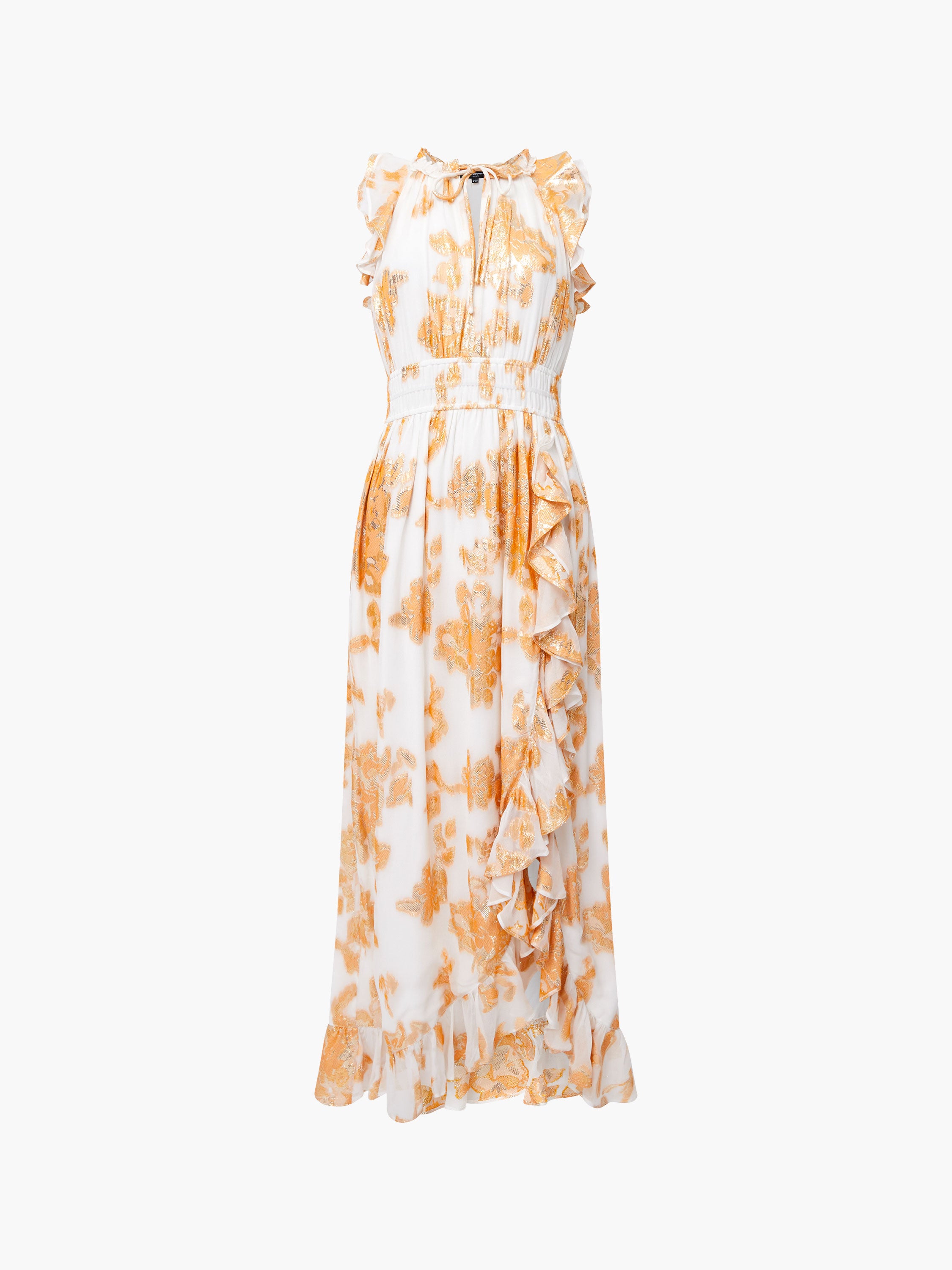 Elko Jacquard Fluted Midi Dress