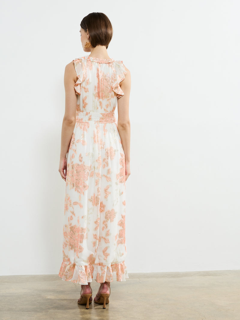 Elko Jacquard Fluted Midi Dress