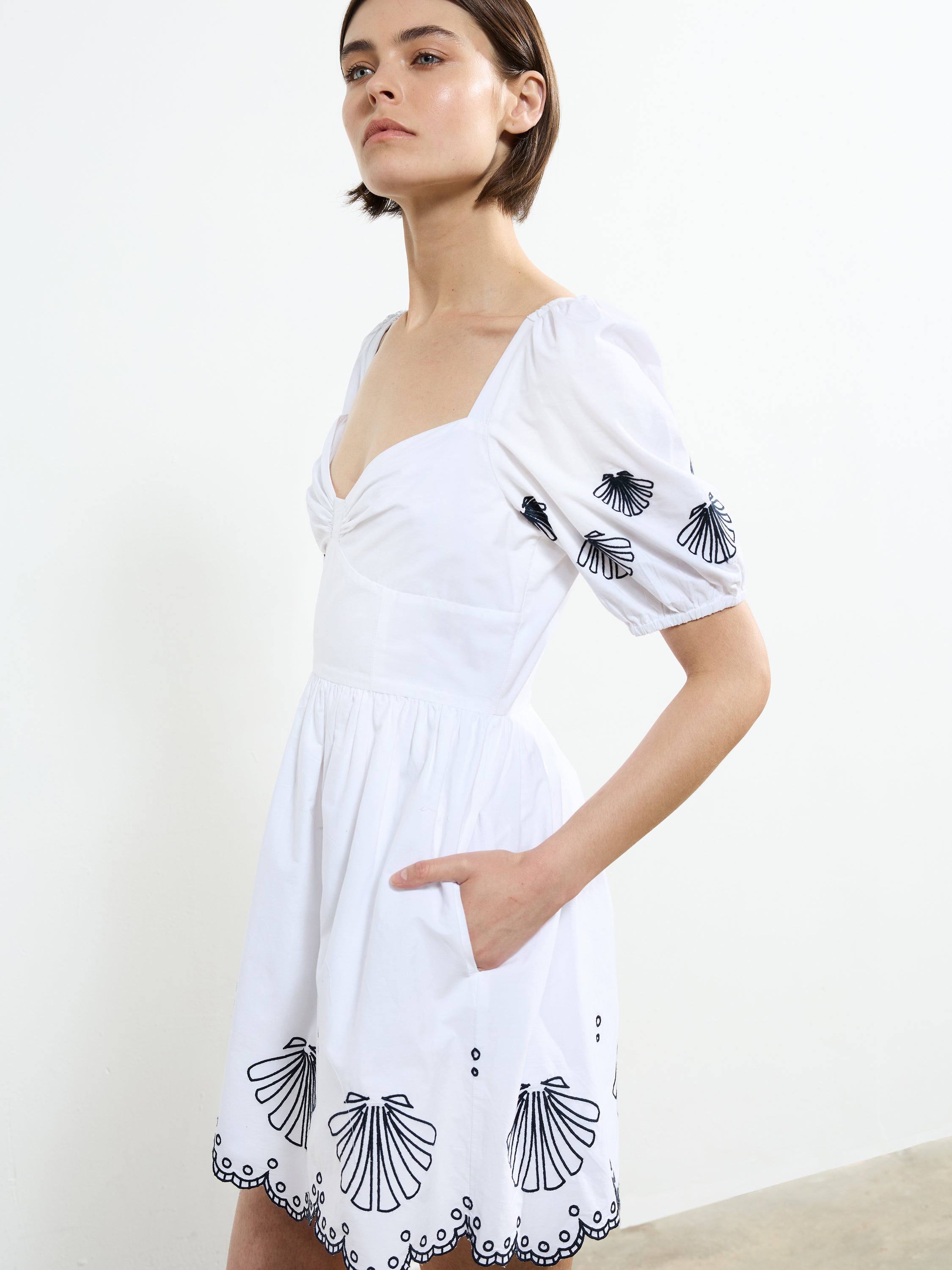 Cambria Cotton Anglaise Mini Dress