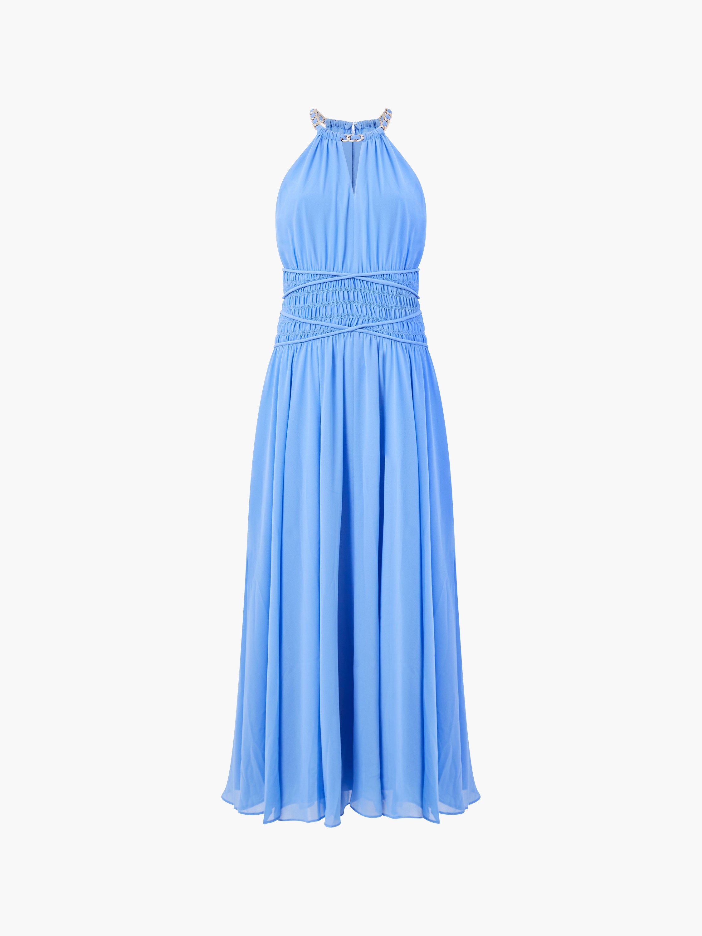 Eden Georgette Halterneck Maxi Dress
