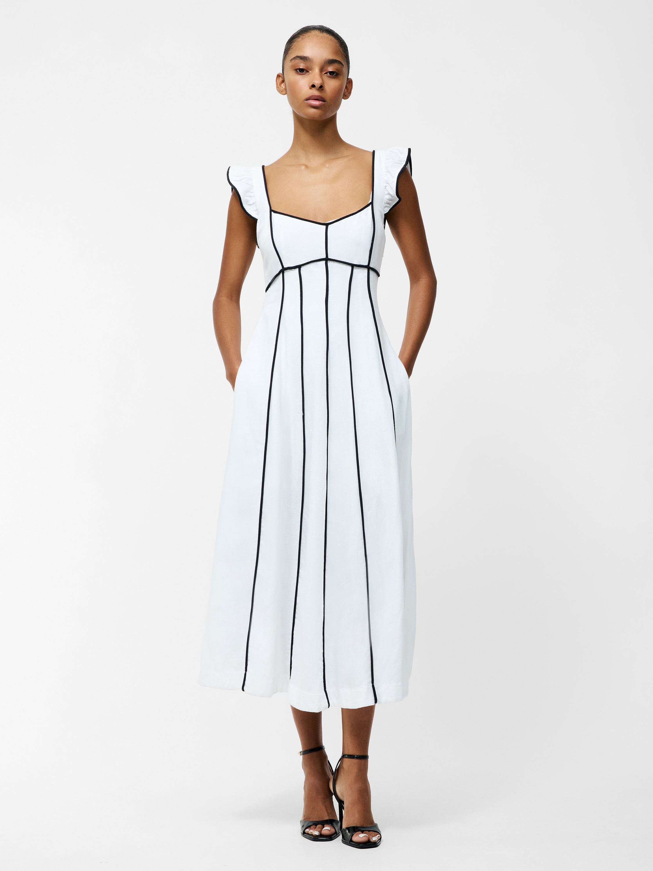 Ariette Linen Flared Dress