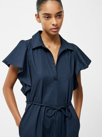 Cambria Cotton Belted Midi Dress