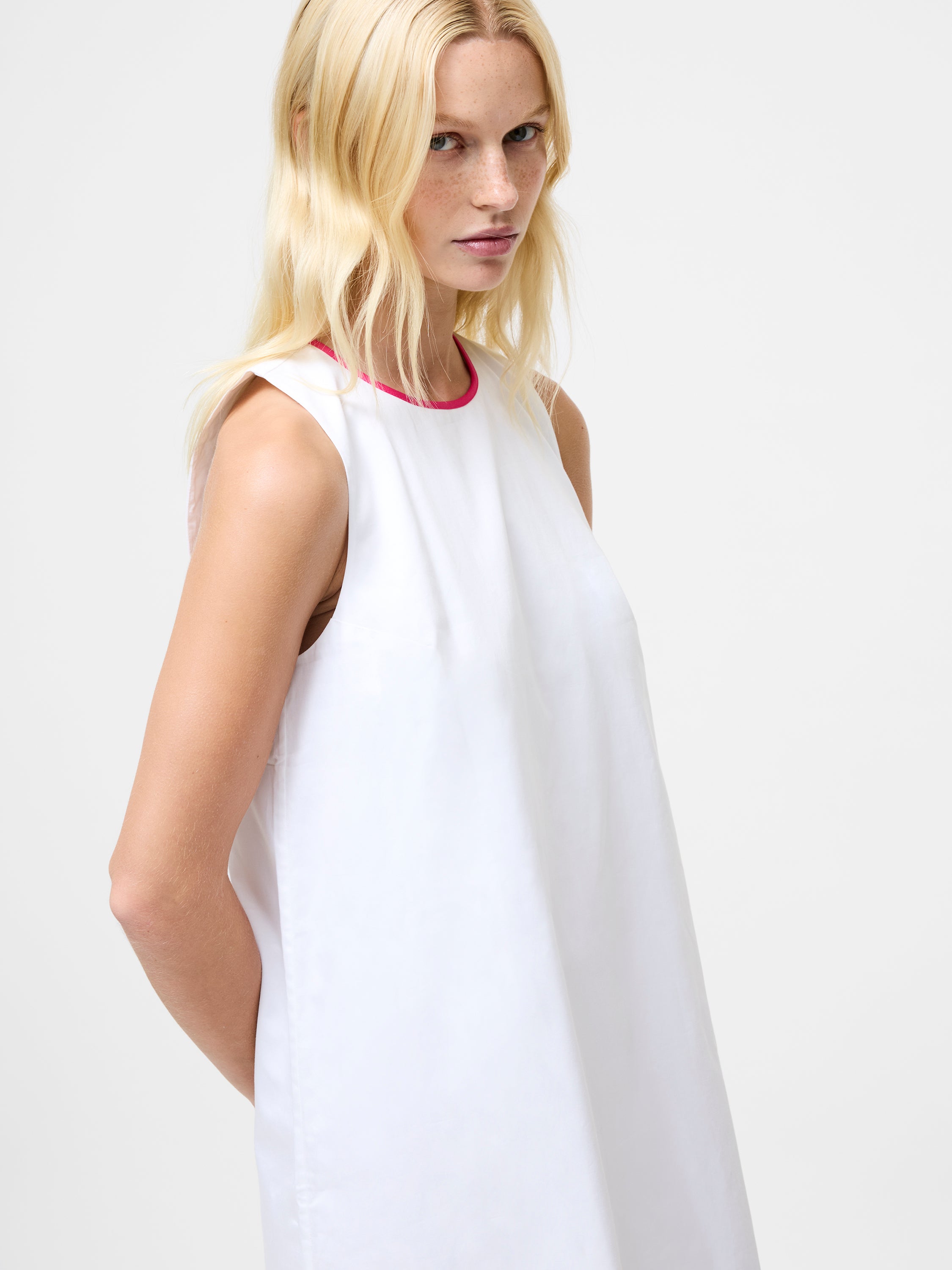 Alexis Poplin Scallop Hem Mini Dress