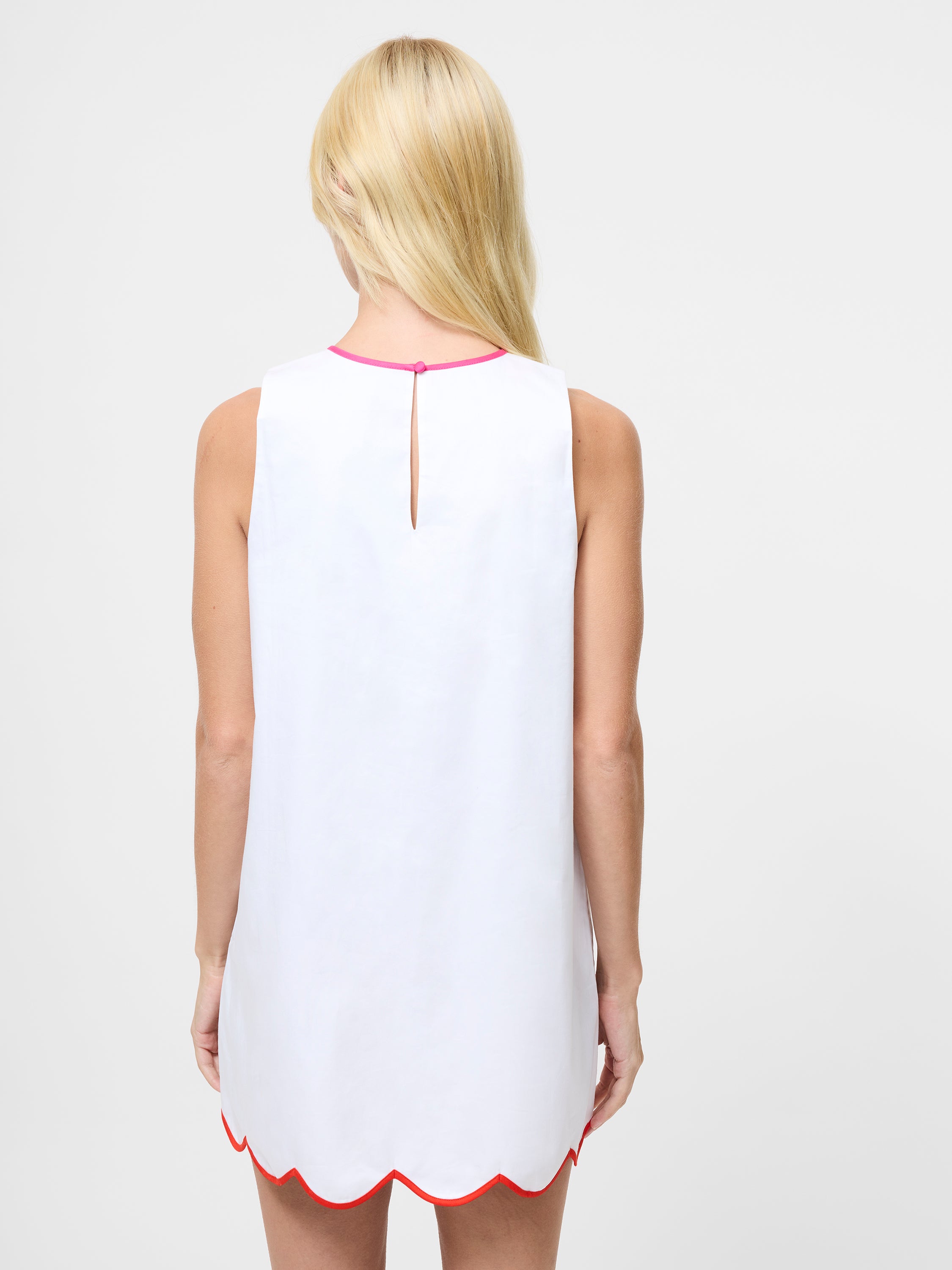Alexis Poplin Scallop Hem Mini Dress