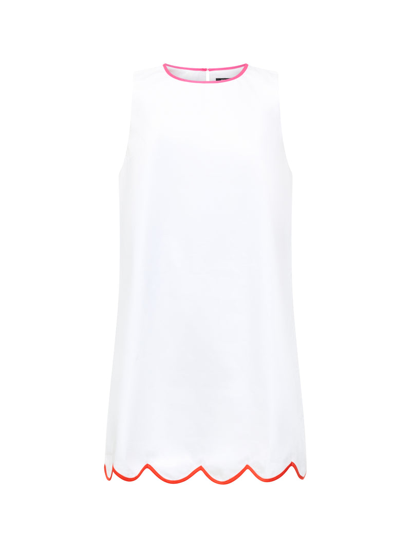 Alexis Poplin Scallop Hem Mini Dress