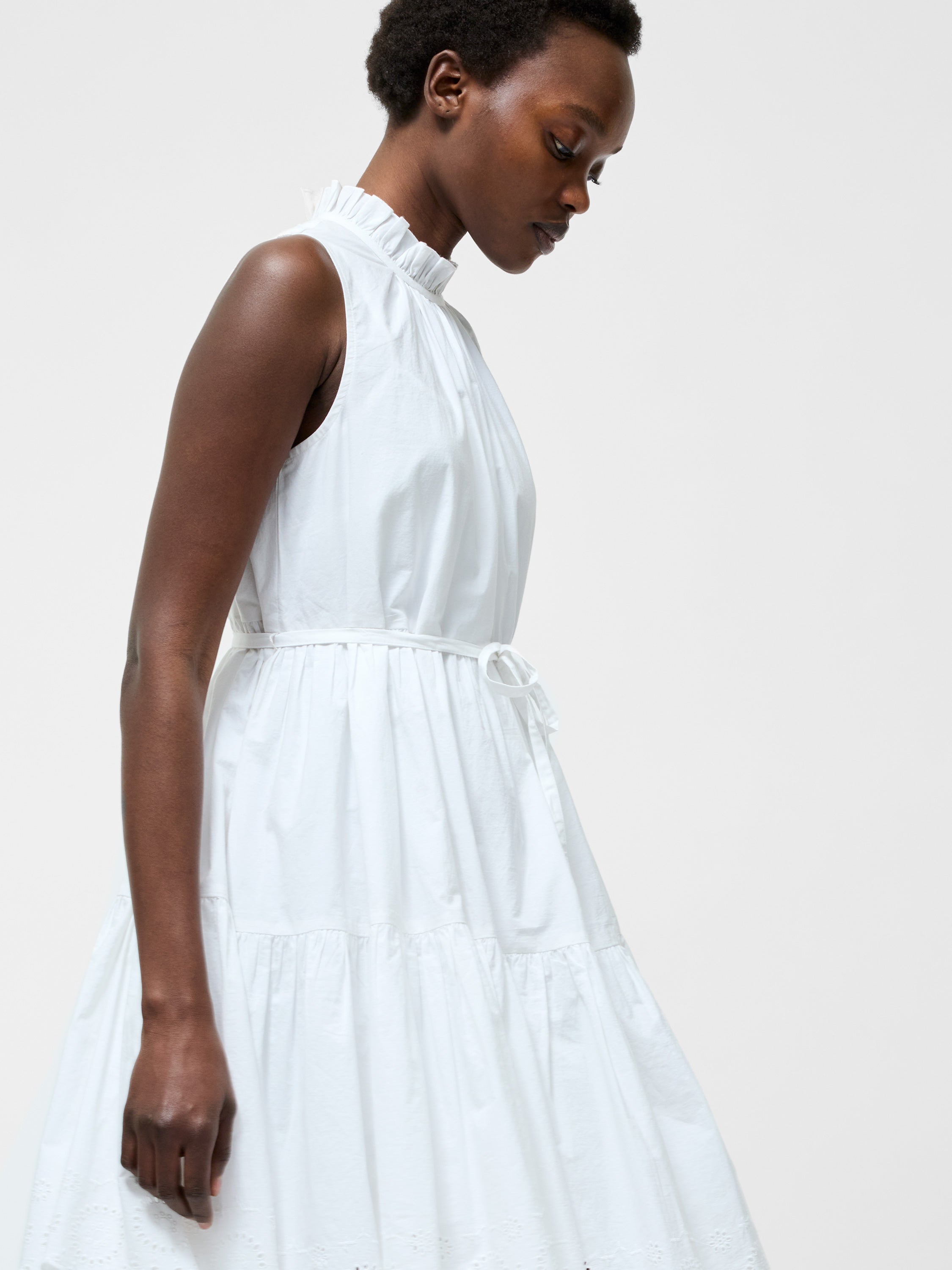 Tiered Broderie Mix Dress