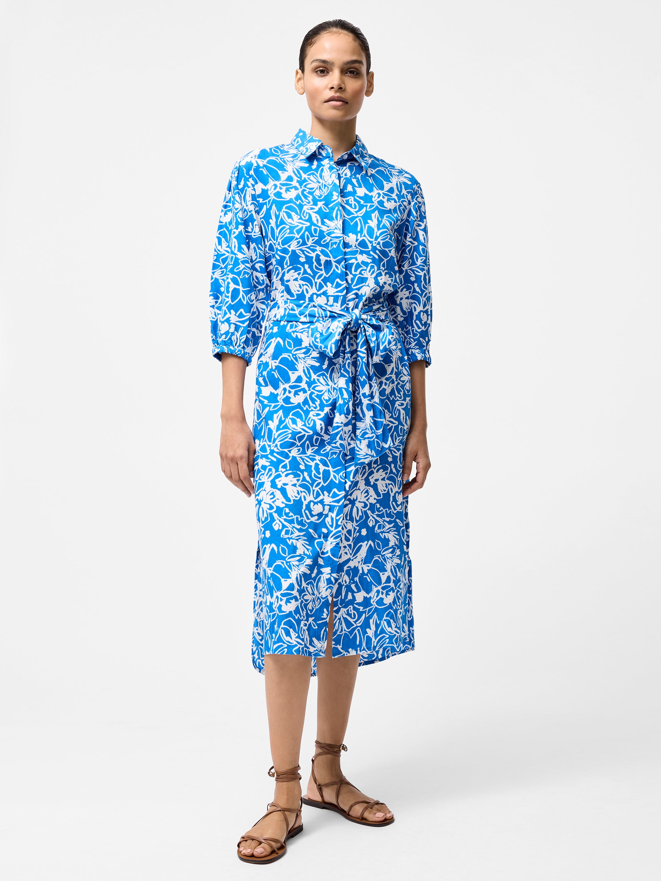 Fayola Belted Shirt Dress