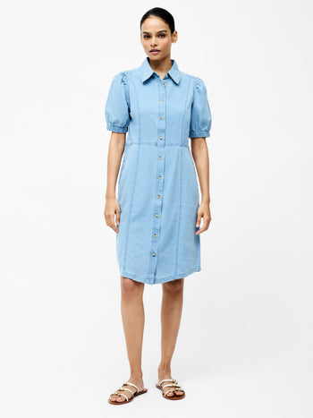 Chambray Button Through Dress