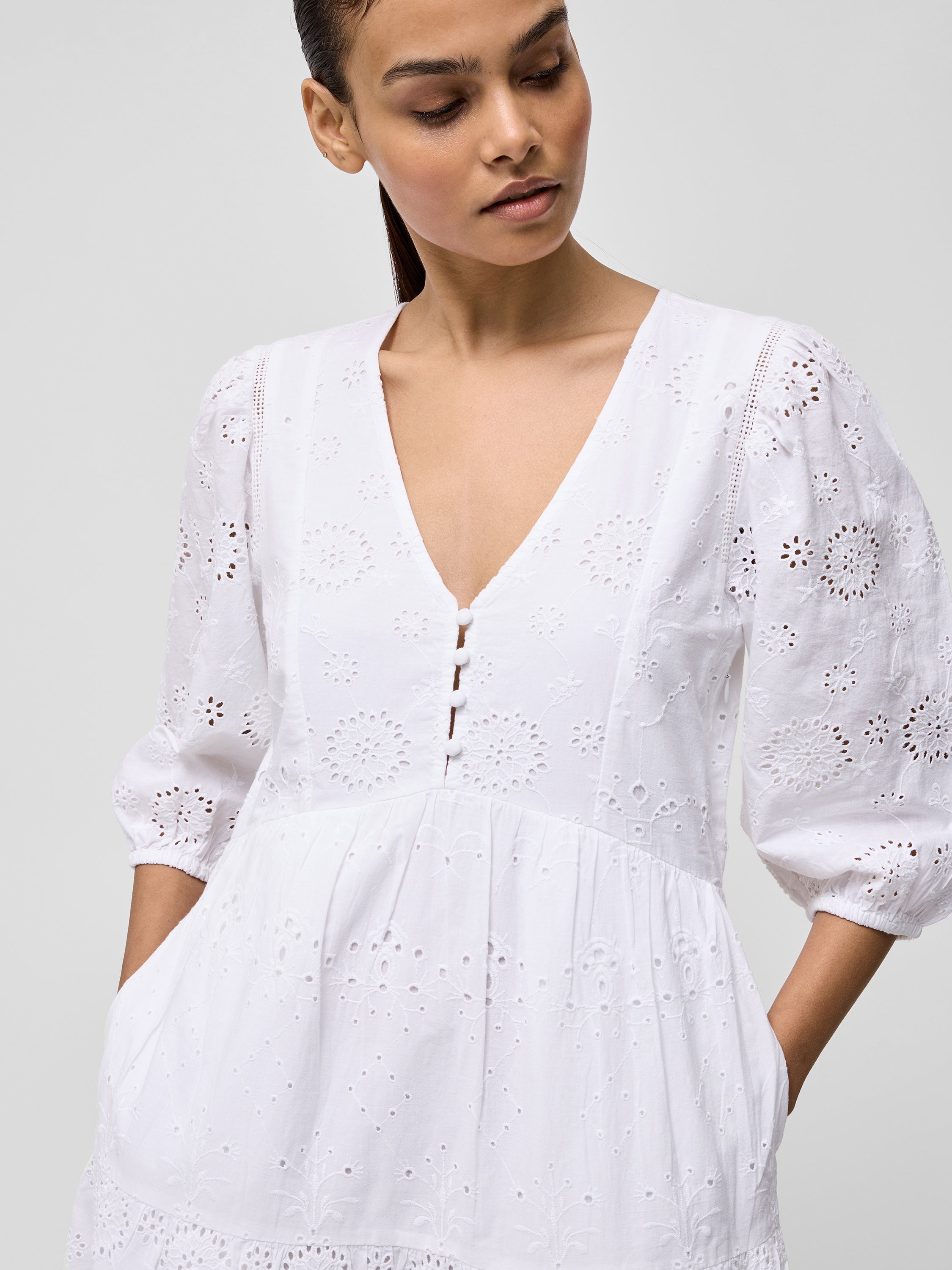 Broderie Anglaise Tiered Dress