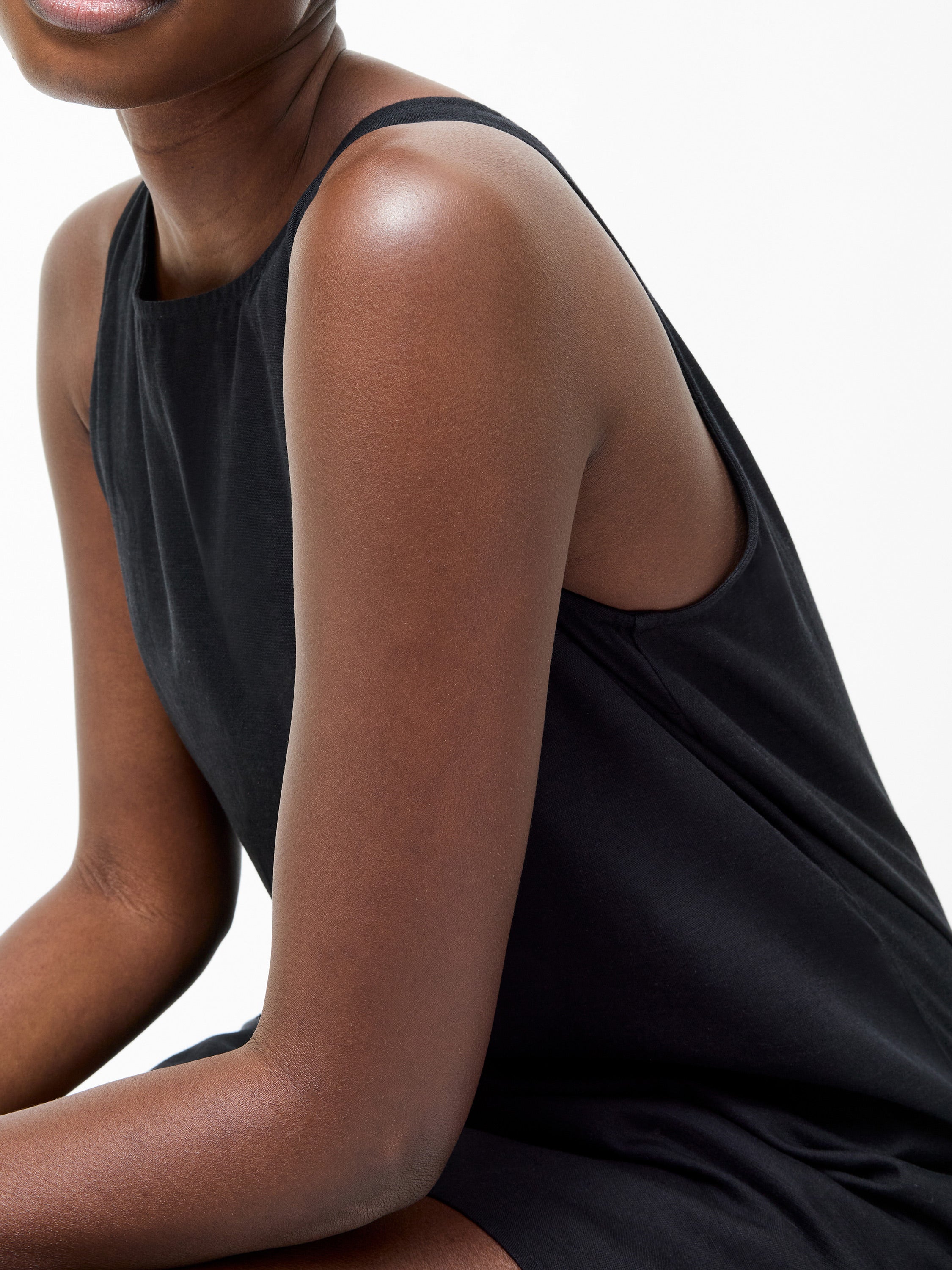 Linen Mix Shift Dress