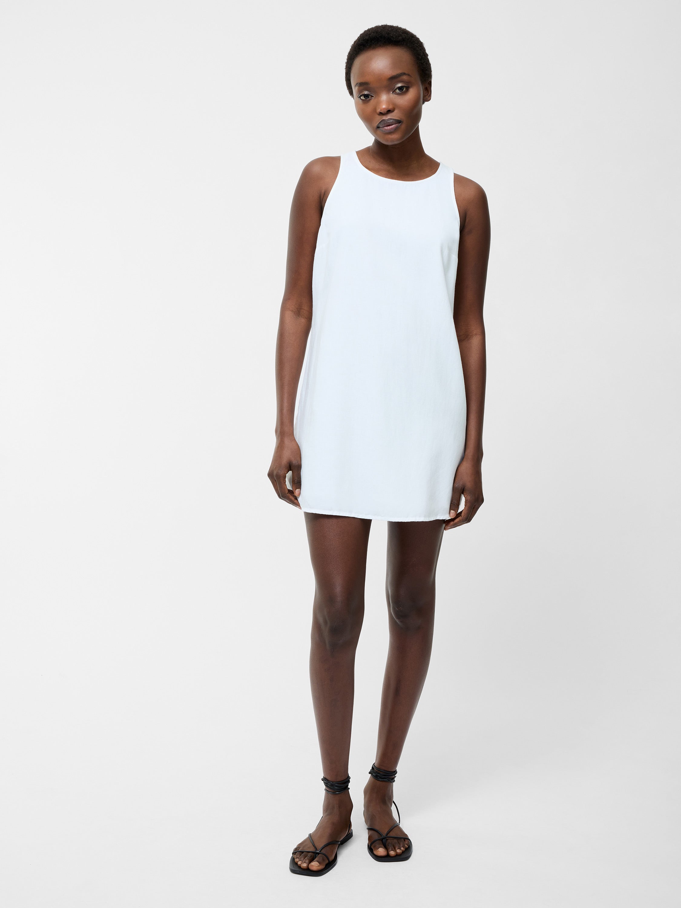 Linen Mix Shift Dress