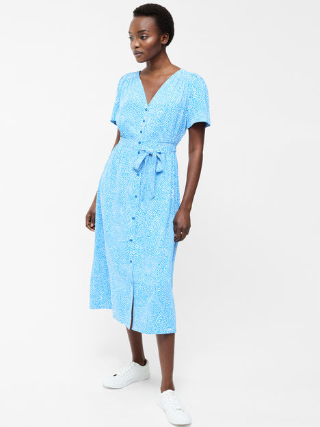 Bernice V Neck Button Through Dress