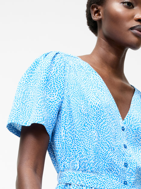 Bernice V Neck Button Through Dress