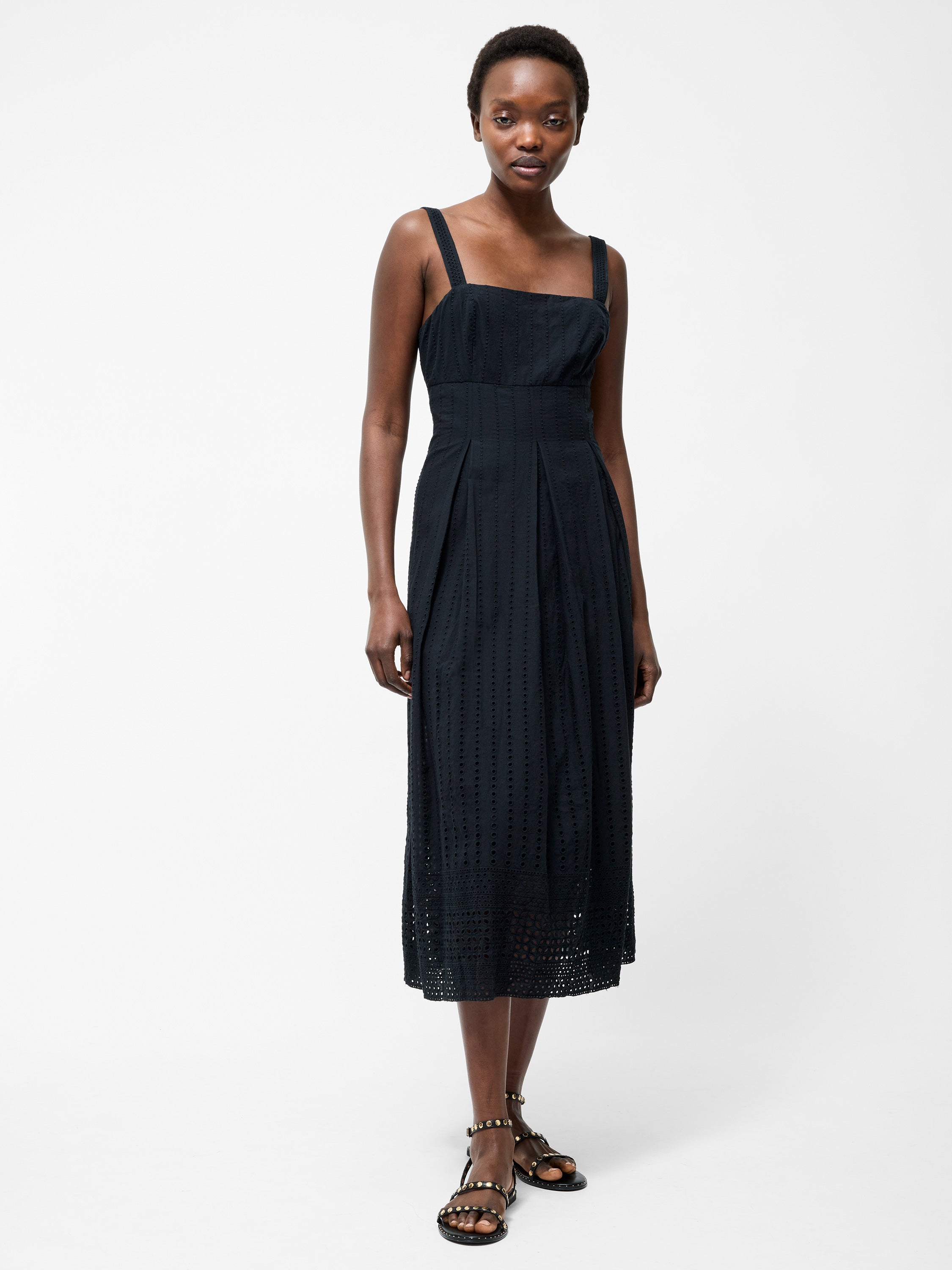 Broderie Strap Dress