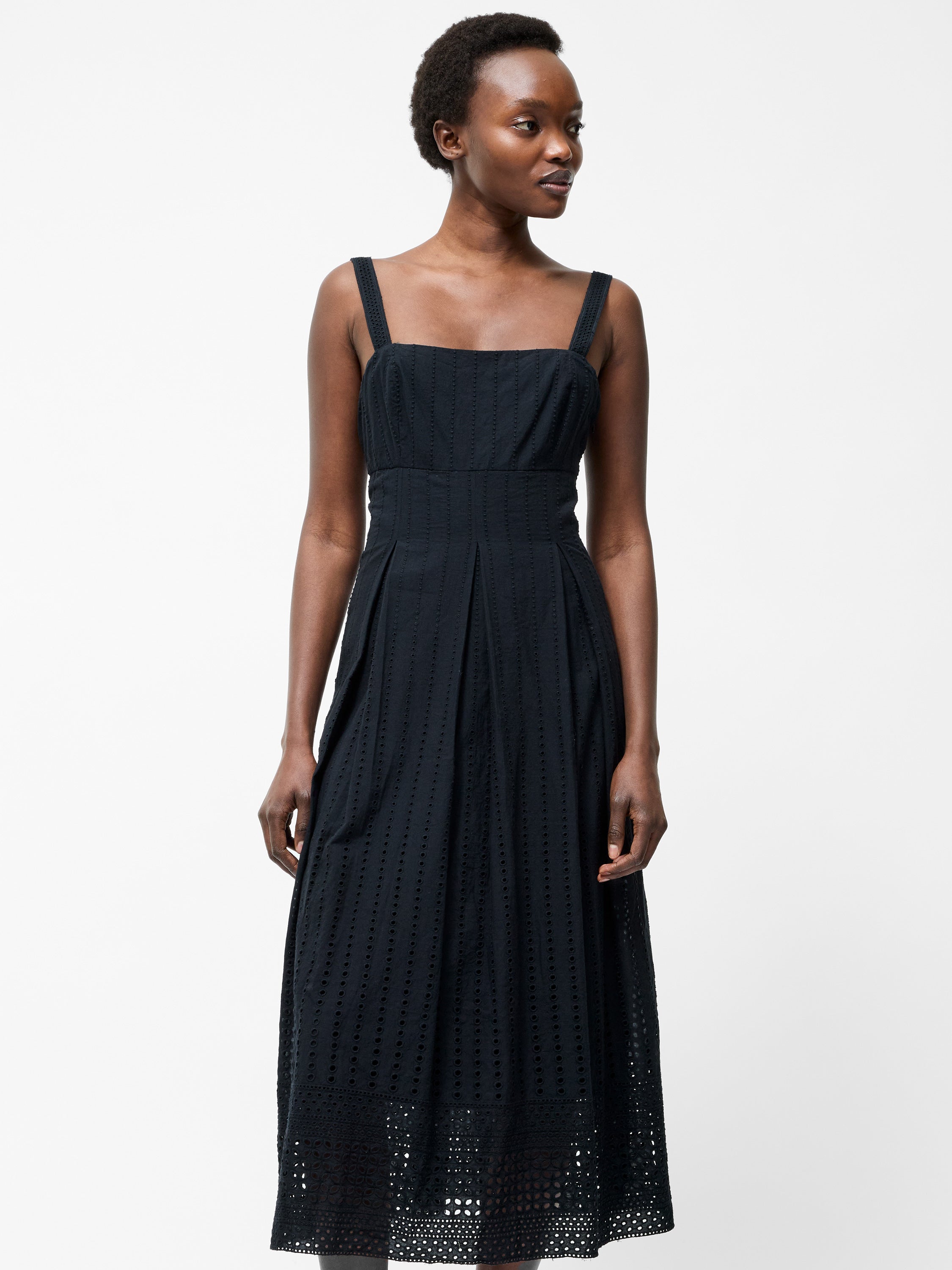 Broderie Strap Dress