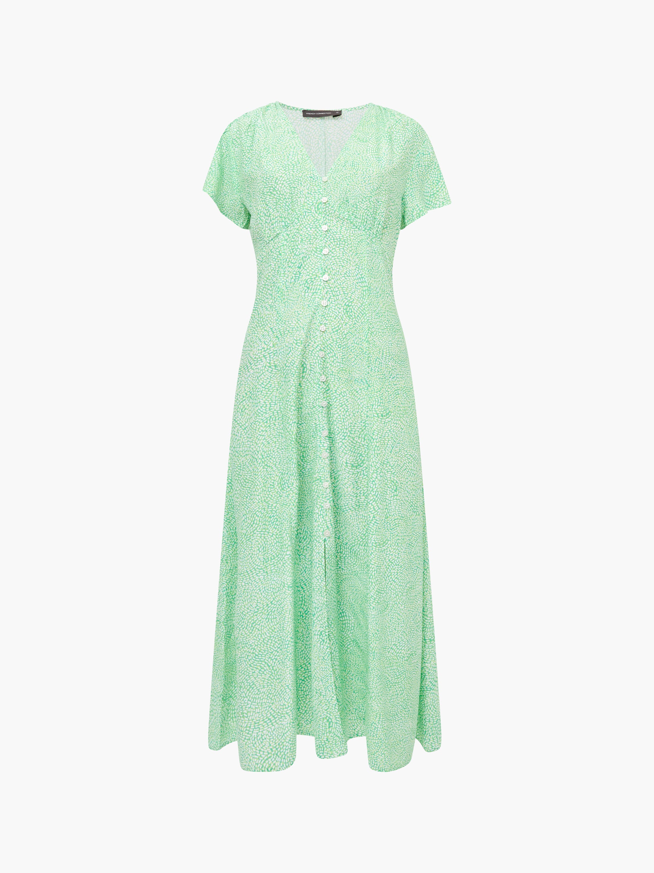 Bernice Eco V Neck Printed Tea Dress