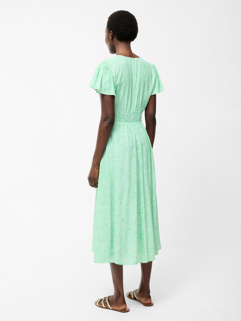 Bernice Eco V Neck Printed Tea Dress
