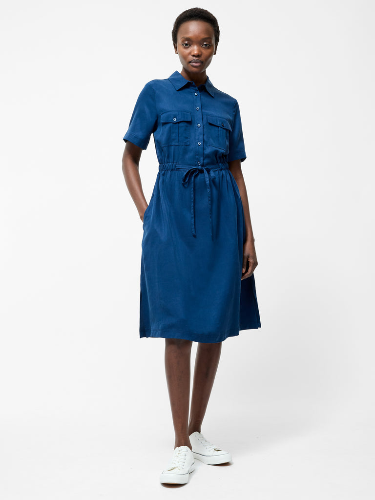 french connection blue dress Pocket Shirt Dress Midnight Blue