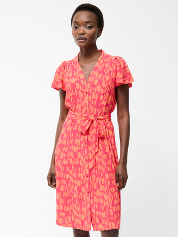 Islanna V Neck Tie Midi Dress