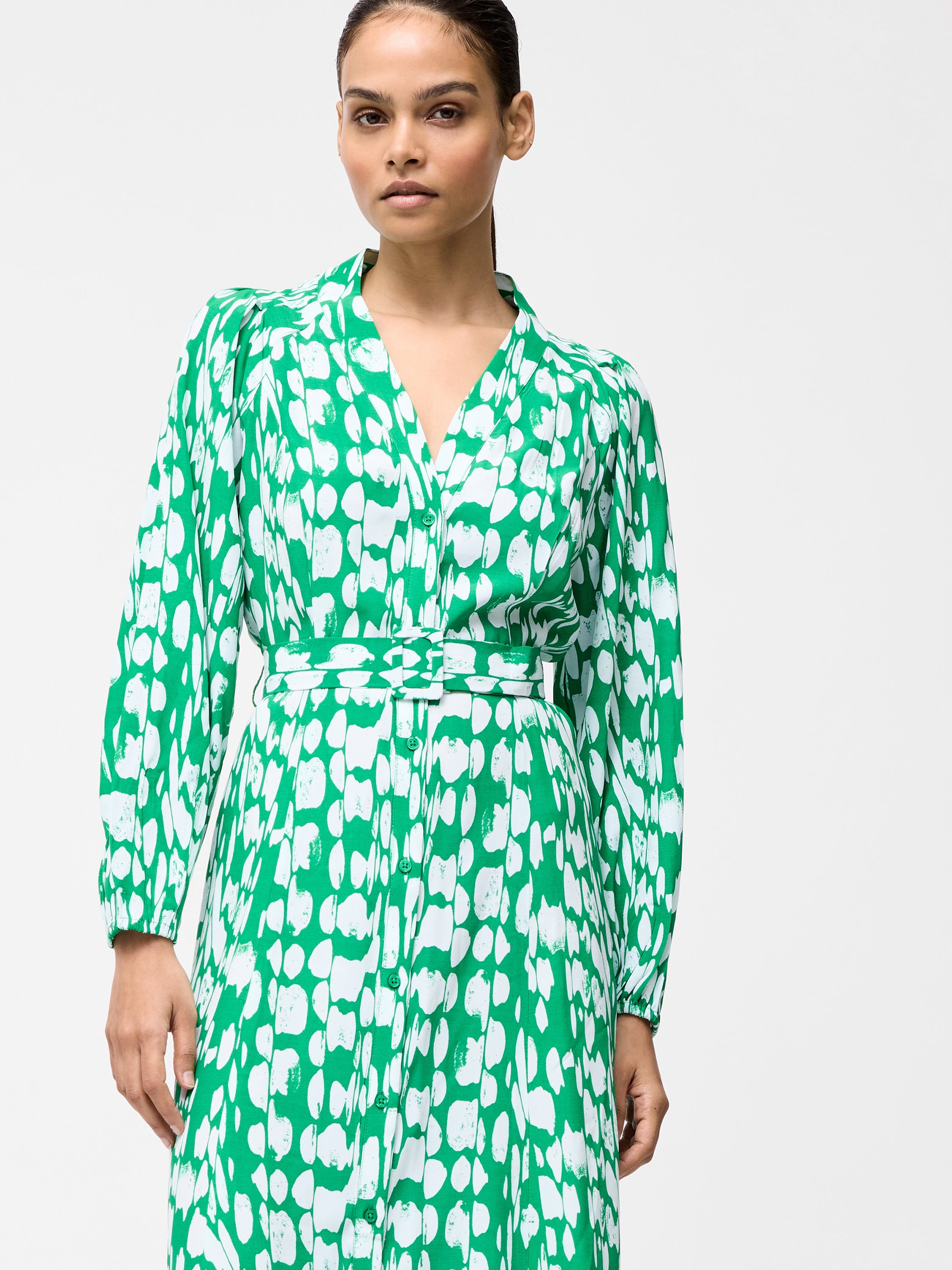 Islanna Long Sleeve Belted Midi Dress