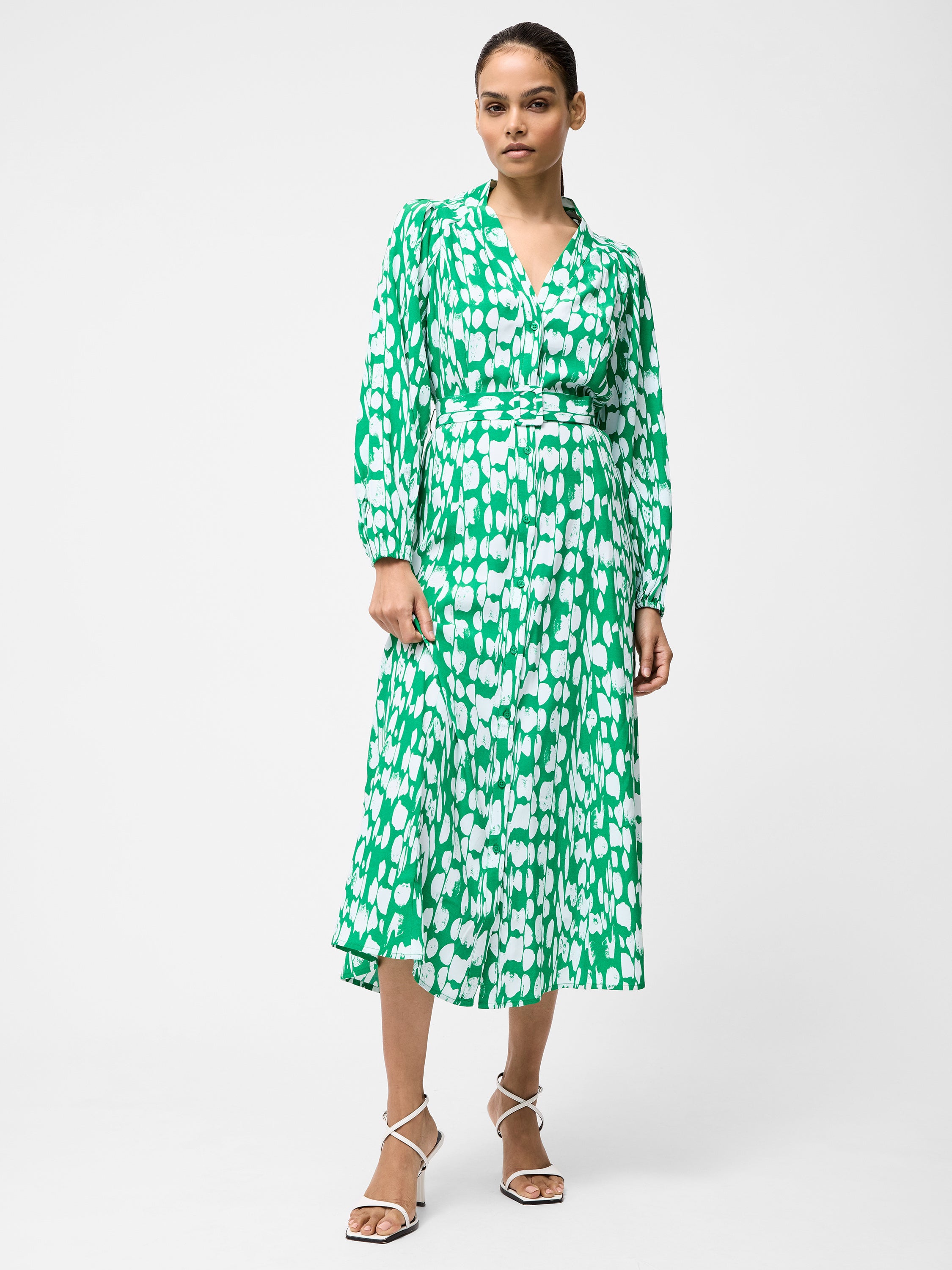 Islanna Long Sleeve Belted Midi Dress