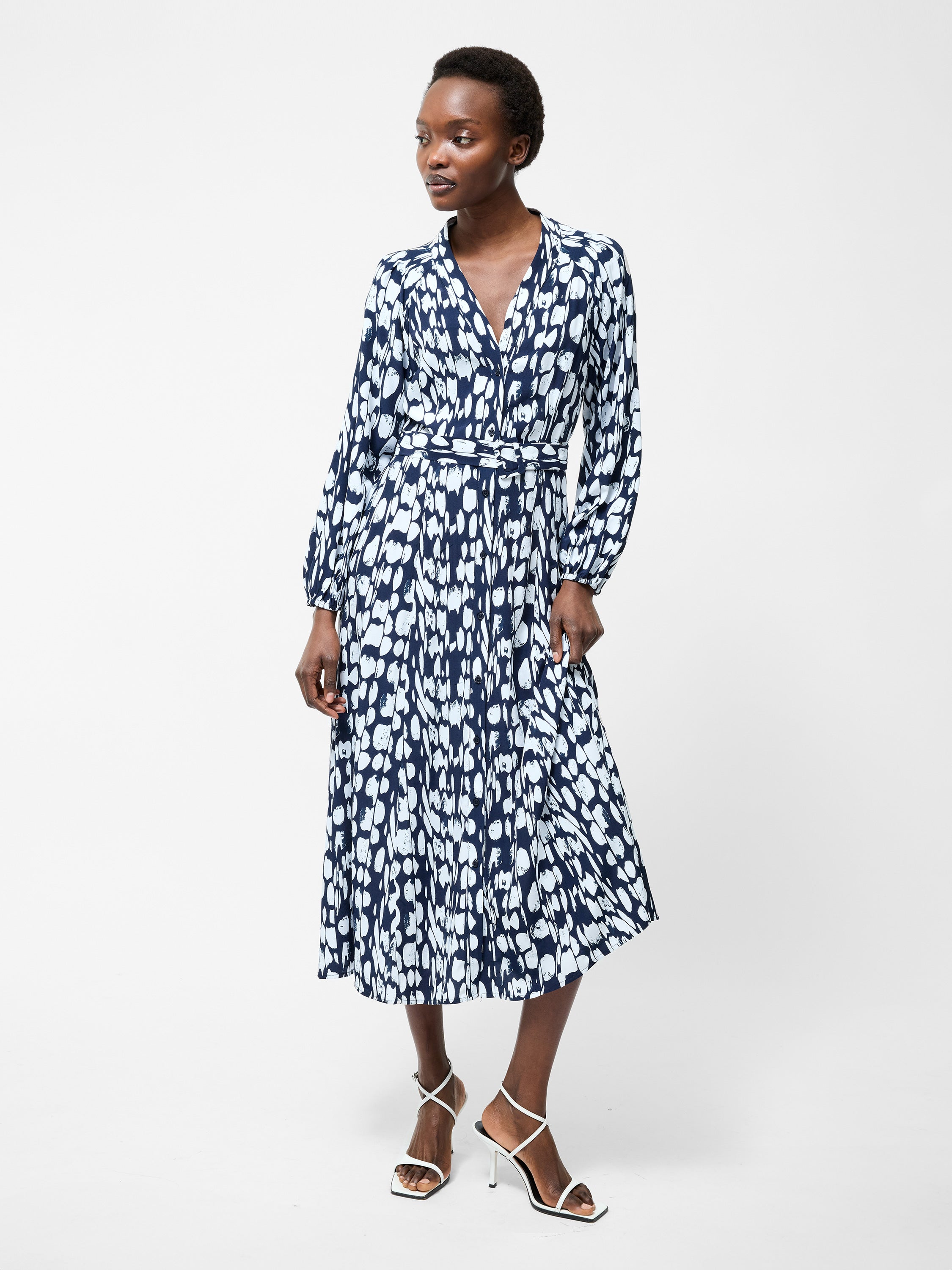 Islanna Long Sleeve Belted Midi Dress