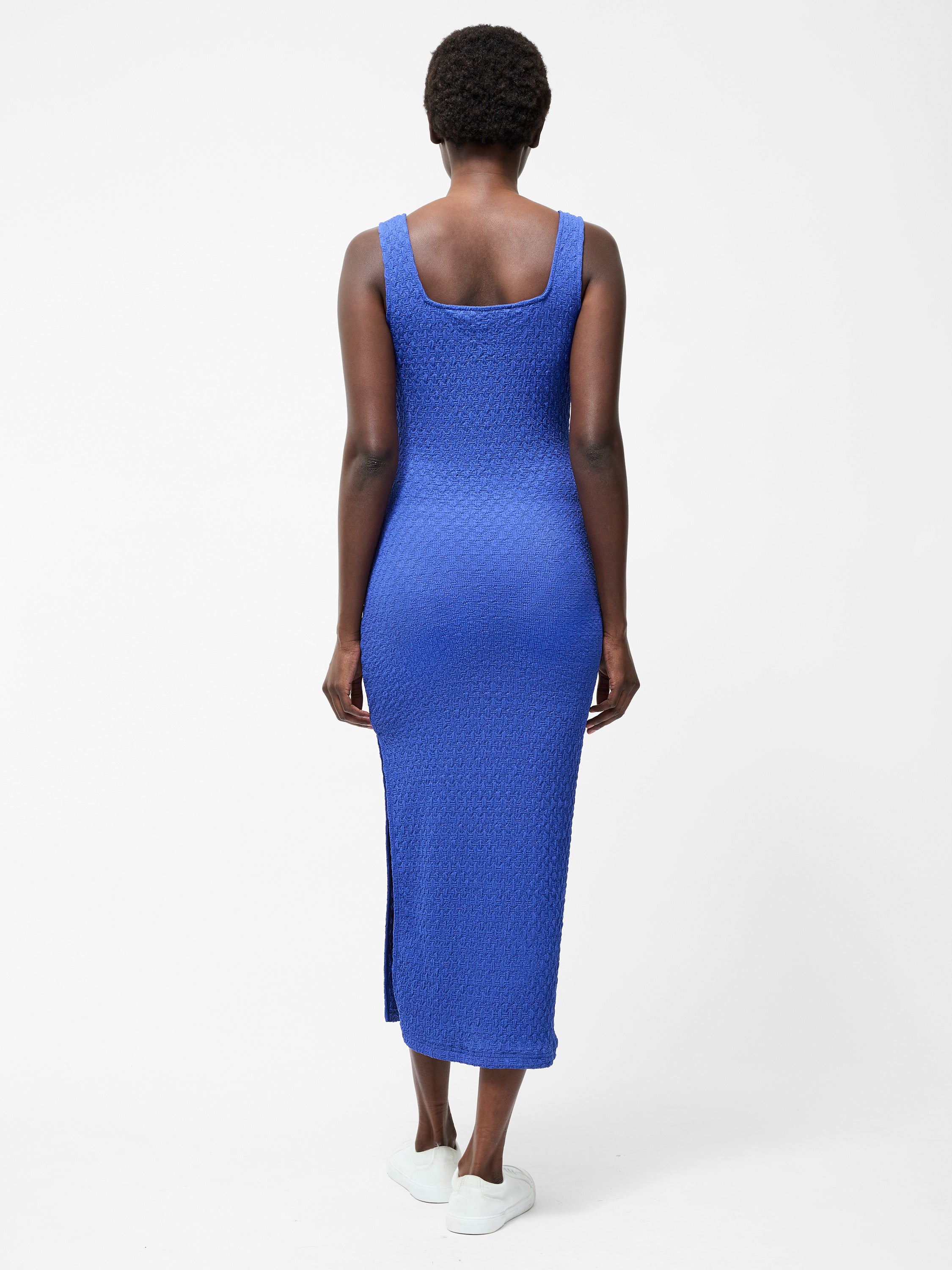 Textured Square Neck Maxi Dress