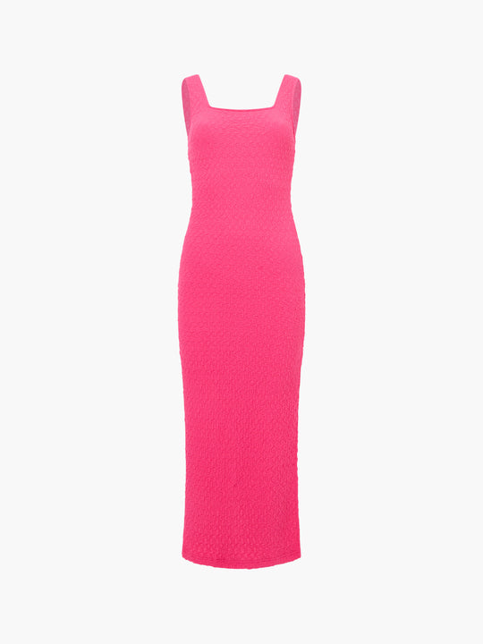Textured Square Neck Maxi Dress