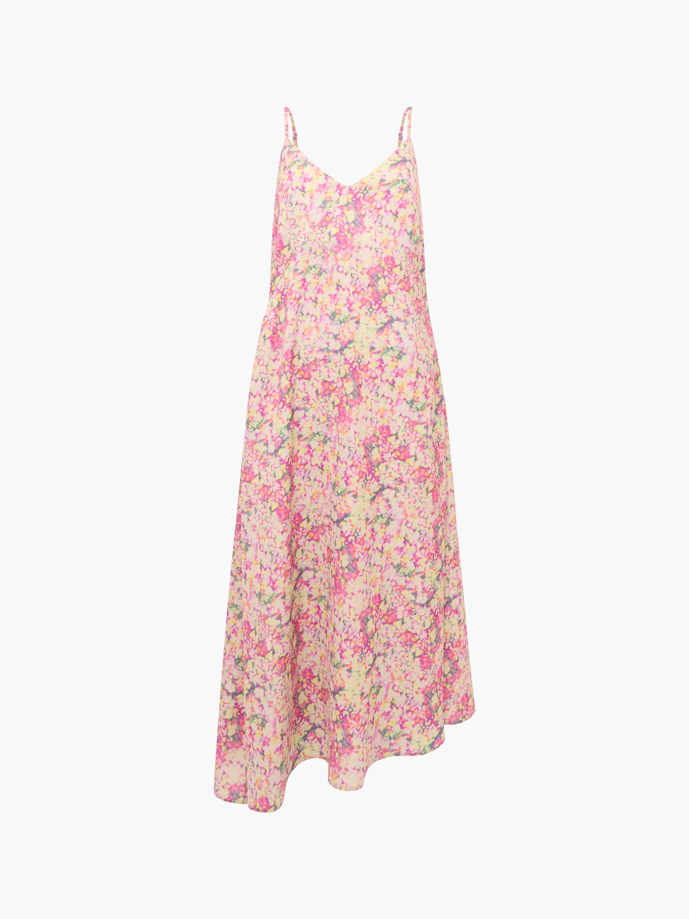 Donna Hammered Satin Asymmetric Dress