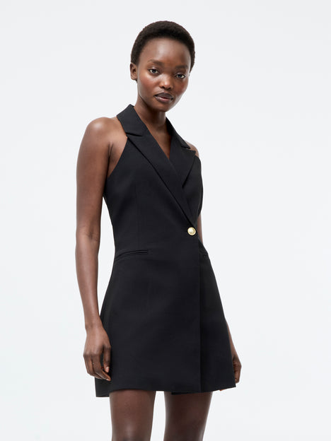 Halterneck Blazer Mini Dress