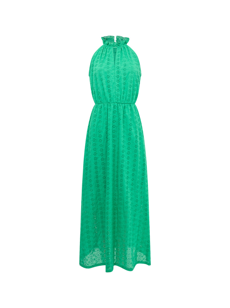 Broderie Halter Midi Dress