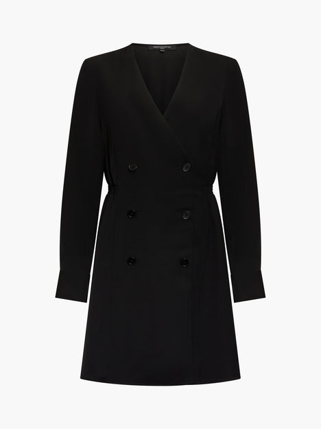 Levent Crepe Double Breasted Mini Dress