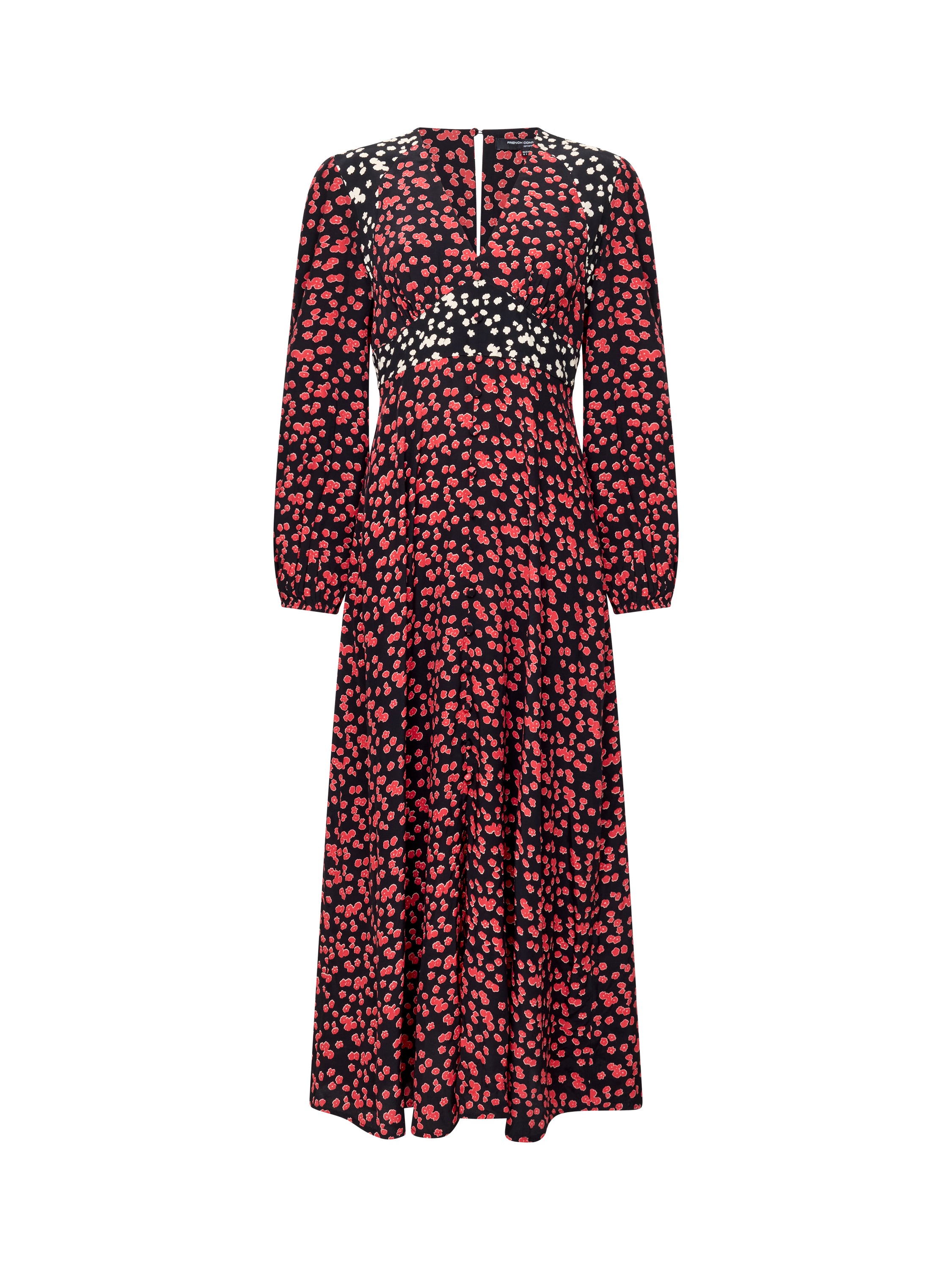 Harriet Eco Delphine Midi Dress Red Brick Multi