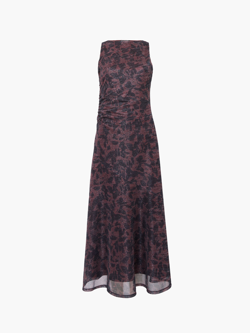 Lorrie Lurex Round Neck Midi Dress