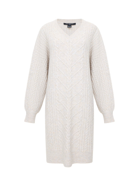 Marine Cable Knit Jumper Dress