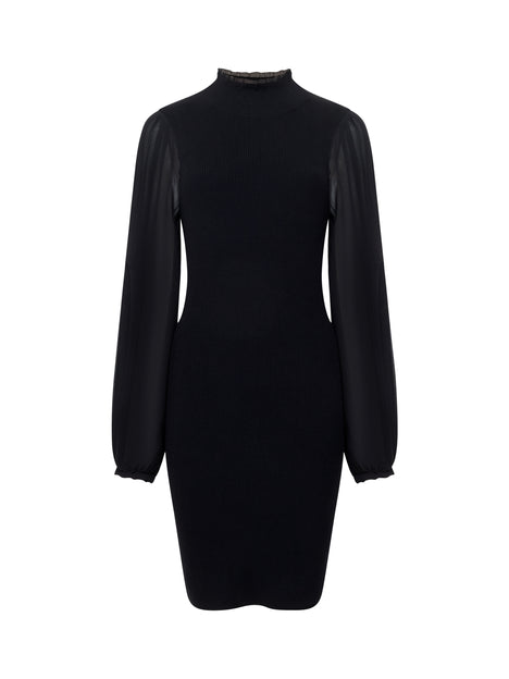 Krista Mix Long Sleeve Knitted Mini Dress