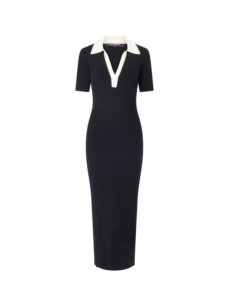 Cosysoft V Neck Collared Midi Dress