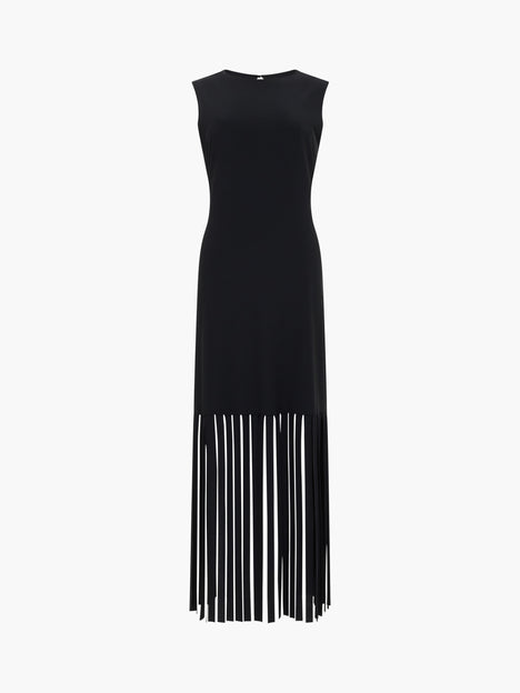 Samira Fringe Jersey Maxi Dress