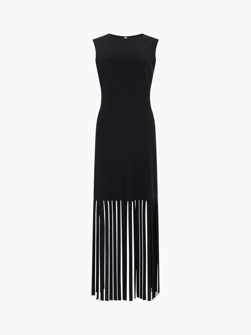 Samira Fringe Jersey Maxi Dress