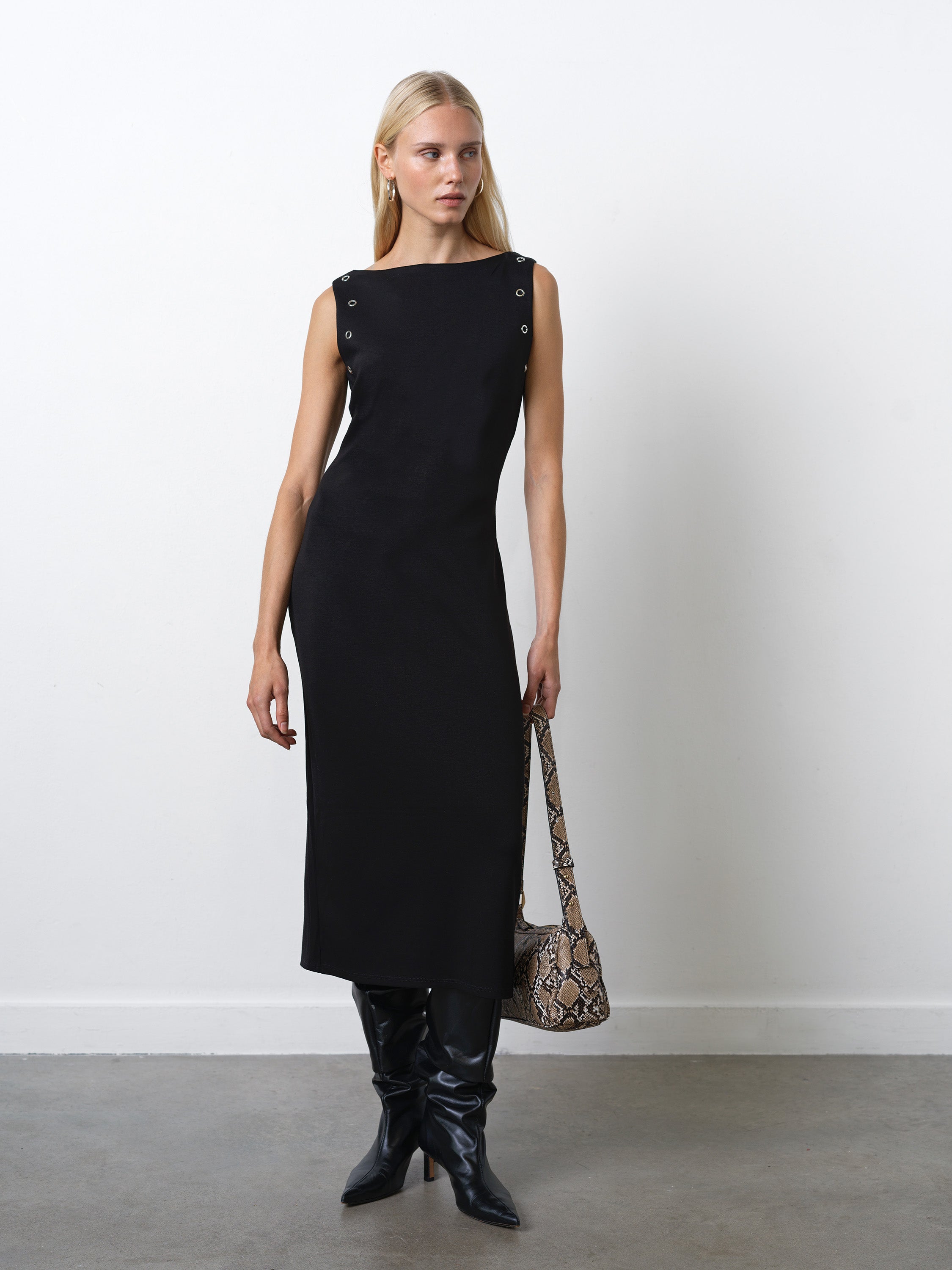 Orla Jersey Eyelet Midi Dress