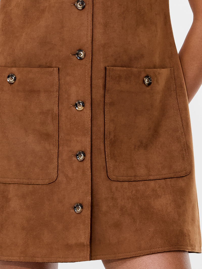 Laney Faux Suede Sleeveless Mini Dress