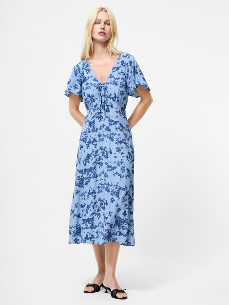 Isla Lizzie Eco Crepe V-Neck Midi Dress