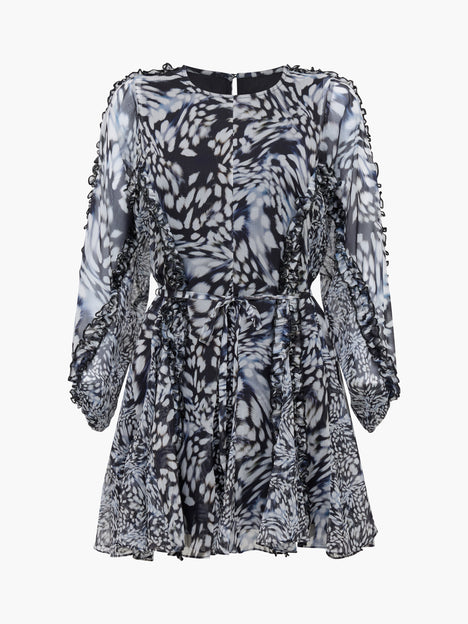 Emina Chiffon Allegra Long Sleeve Mini Dress