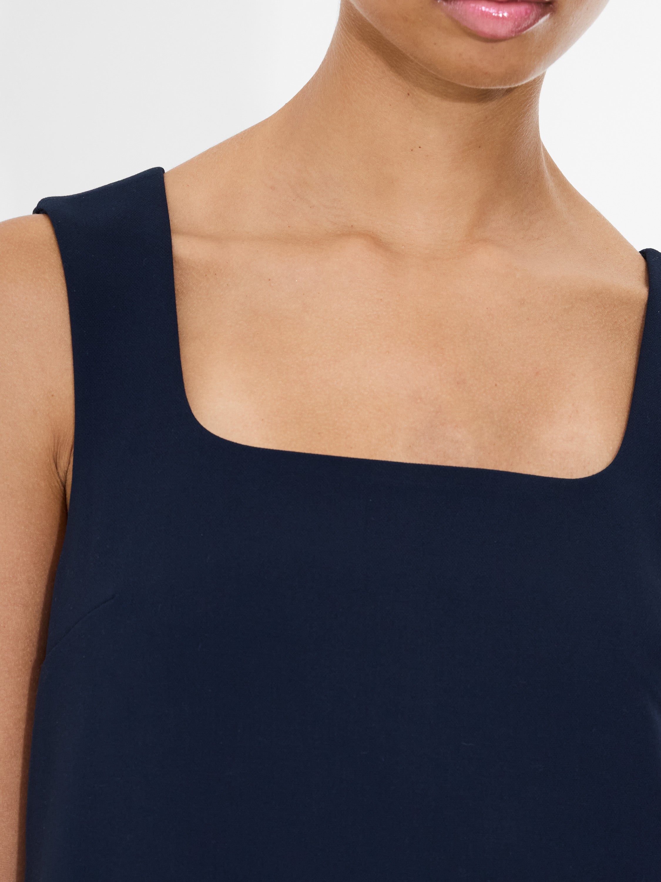 Whisper Square Neck Mini Dress Marine