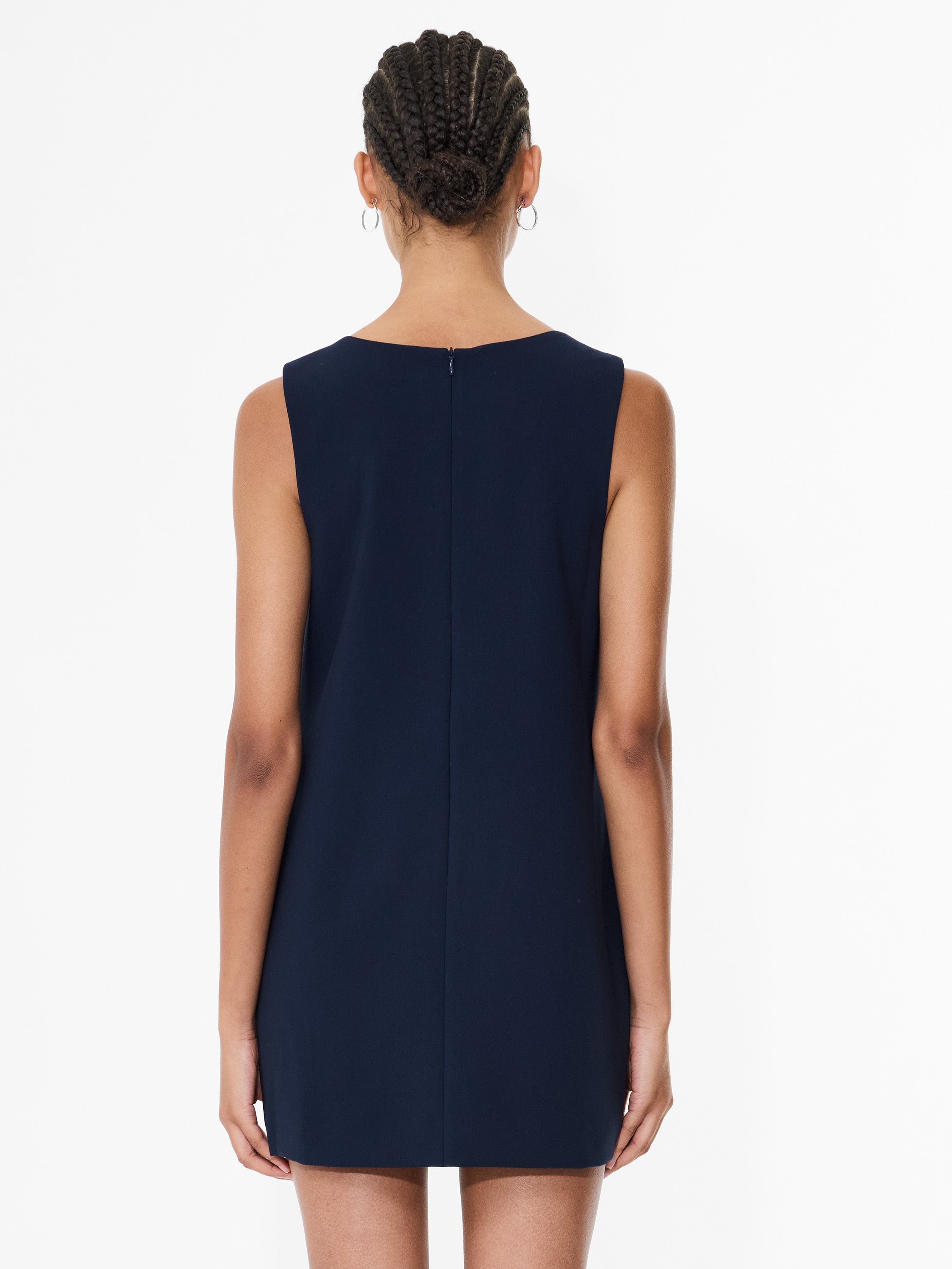 Whisper Square Neck Mini Dress Marine