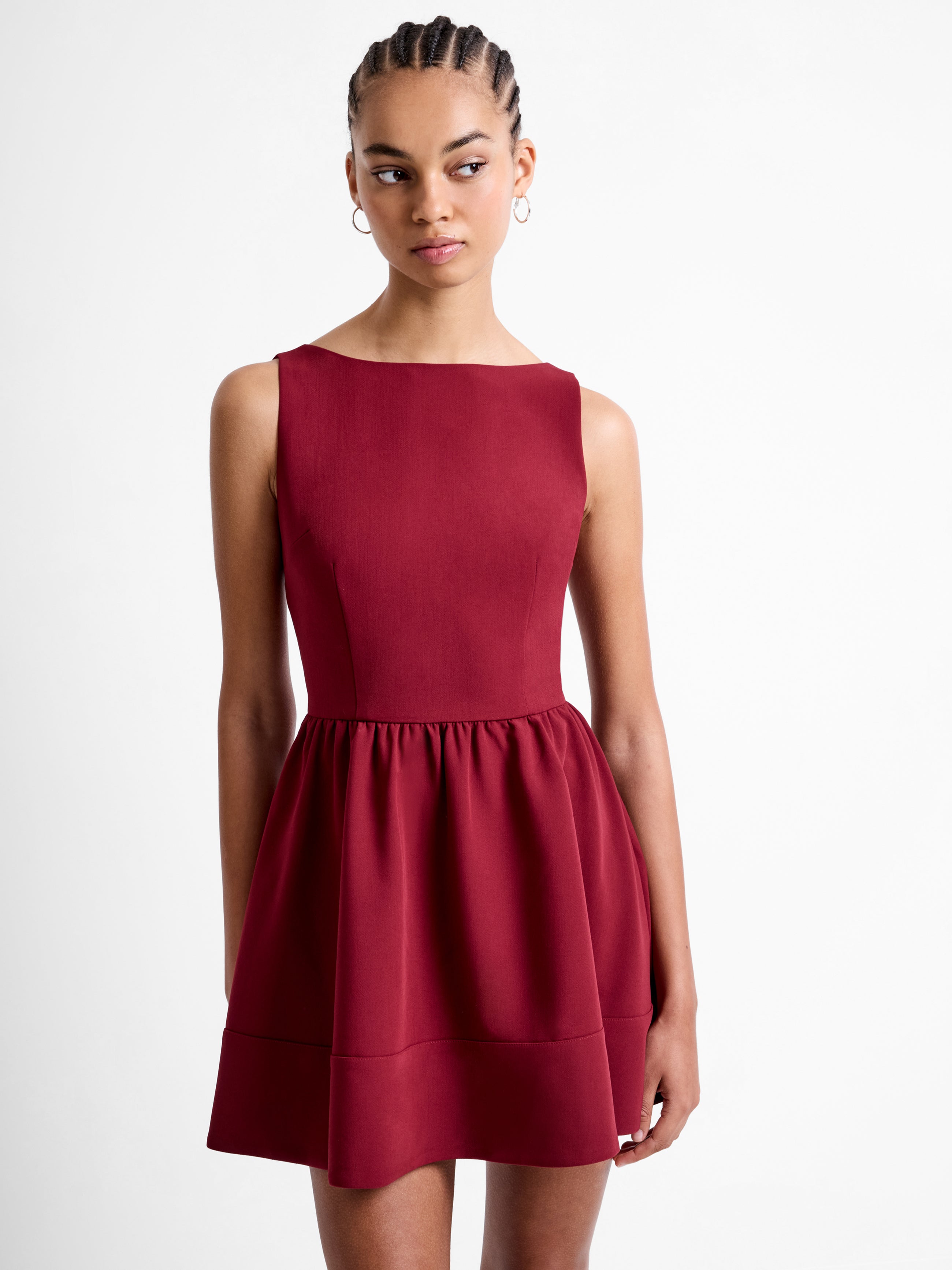 Azra Twill Low Back Mini Dress