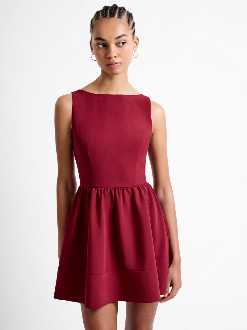Azra Twill Low Back Mini Dress