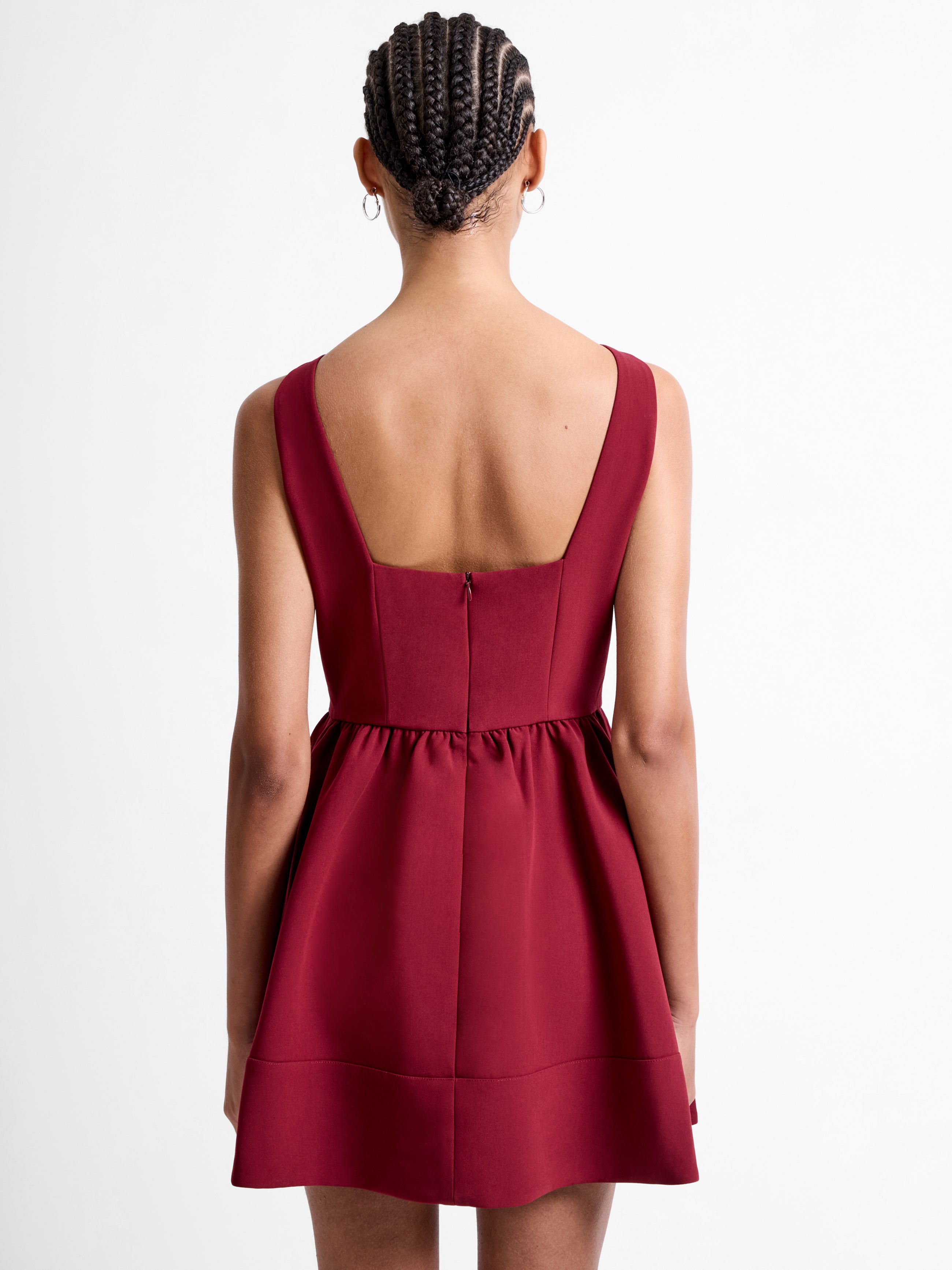 Azra Twill Low Back Mini Dress